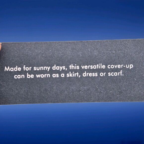 Banana Republic Ombre Sarong Blue Navy Cotton Beach Wrap One Size 45"x72" NWT - Picture 7 of 7